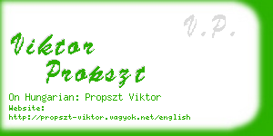 viktor propszt business card